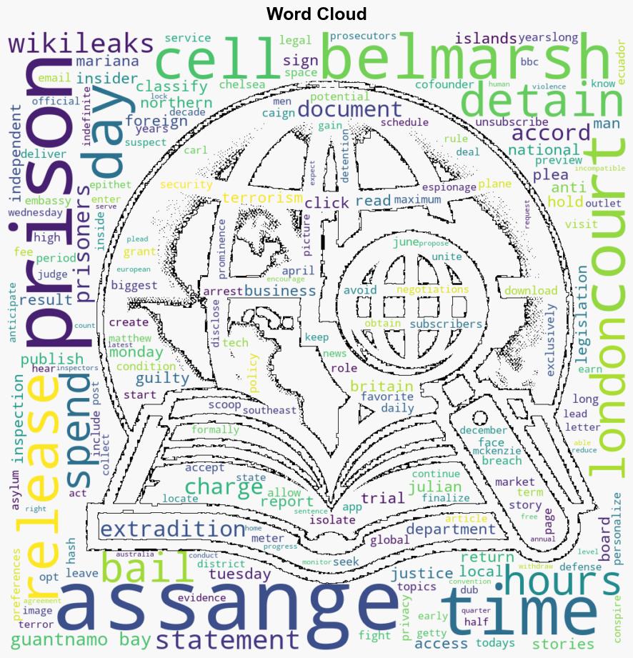 Julian Assange spent 5 years in a 2x3 meter cell isolated 23 hours a day before his release on bail WikiLeaks says - Business Insider - Image 1