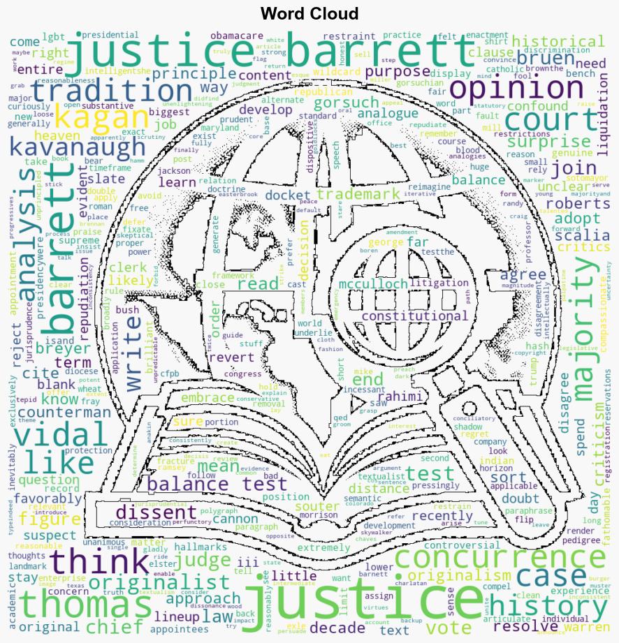 Justice Barretts Concurrence In Vidal v Elster Is a Repudiation of Bruens Tradition Test - Reason - Image 1