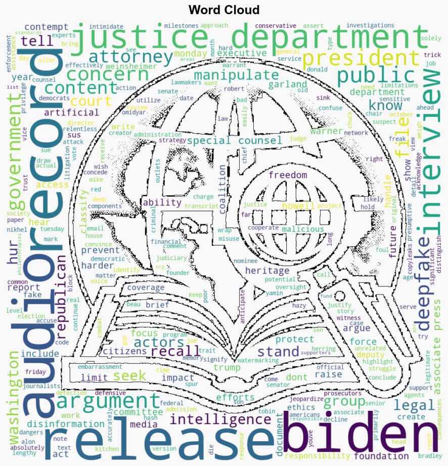 Justice Departments deepfake concerns over Biden interview audio highlights AI misuse worries - Yahoo Entertainment - Image 1