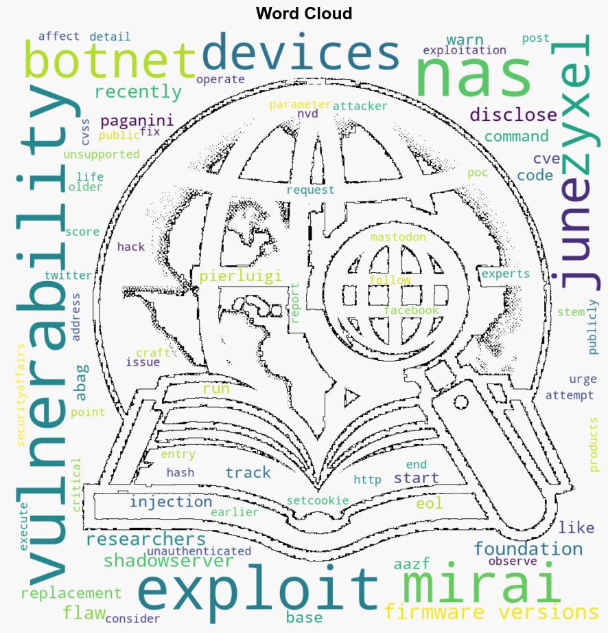 Mirailike botnet is exploiting recently disclosed Zyxel NAS flaw - Securityaffairs.com - Image 1