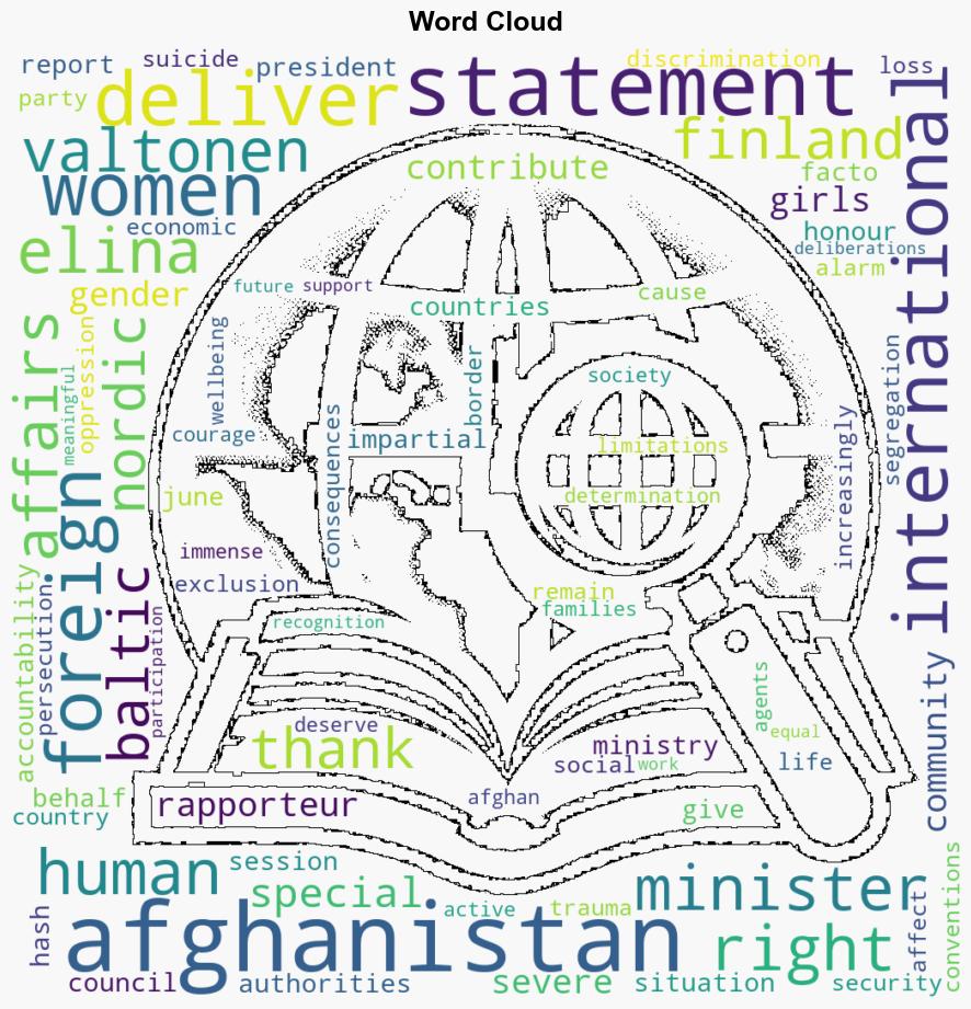 NB8 statement on Human Rights Situation in Afghanistan delivered by Foreign Minister Elina Valtonen - Globalsecurity.org - Image 1