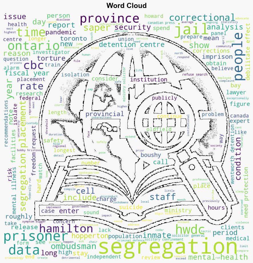 Prisoners in Hamilton put in segregation at far greater rate than any other Ontario jail data shows - CBC News - Image 1