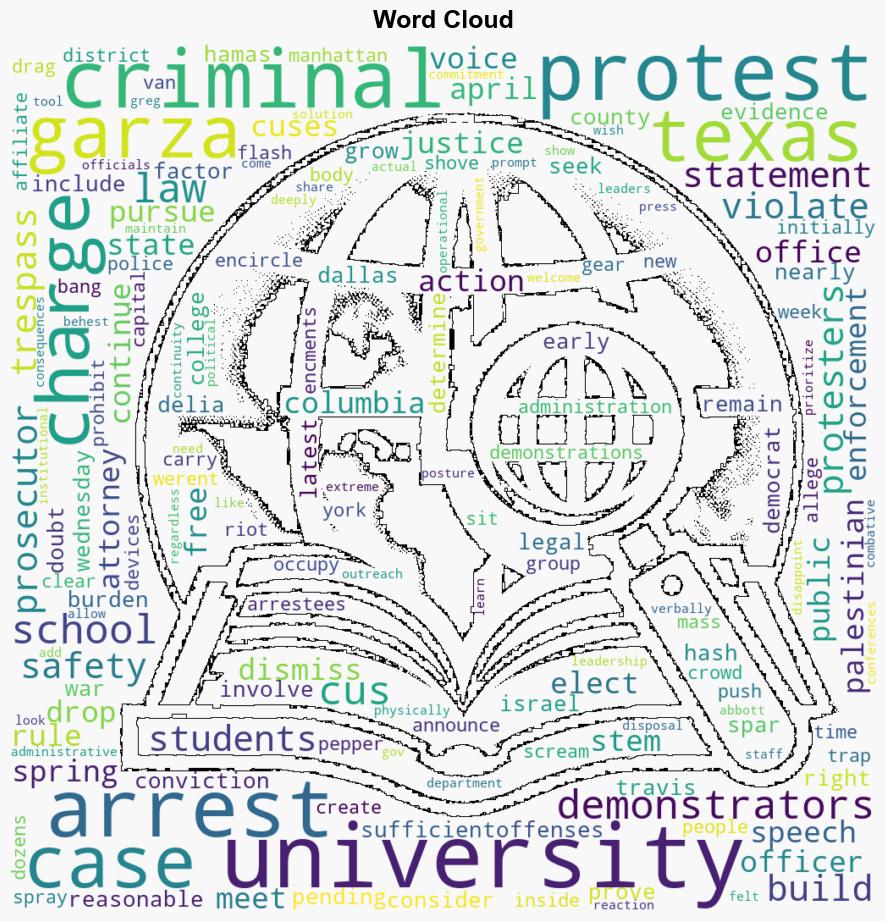 Prosecutors drop nearly 80 arrests from a proPalestinian protest at the University of Texas - The Boston Globe - Image 1