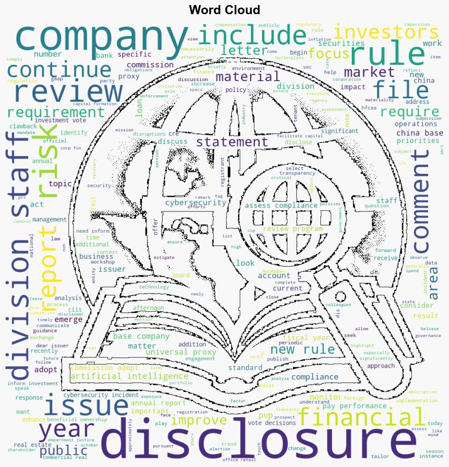 SEC Corporate Finance Director Speaks on the State of Disclosure Review - Columbia.edu - Image 1