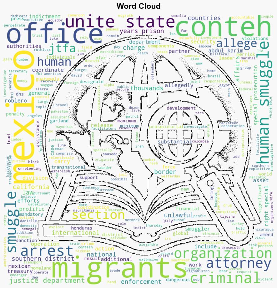 Alleged Transnational Human Smuggler Indicted and Sanctioned in the United States and Arrested in Mexico - Globalsecurity.org - Image 1