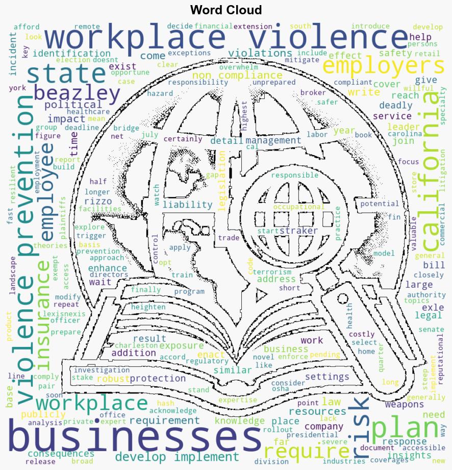 Are Employers Prepared for Californias Workplace Violence Prevention Law - Insurance Journal - Image 1