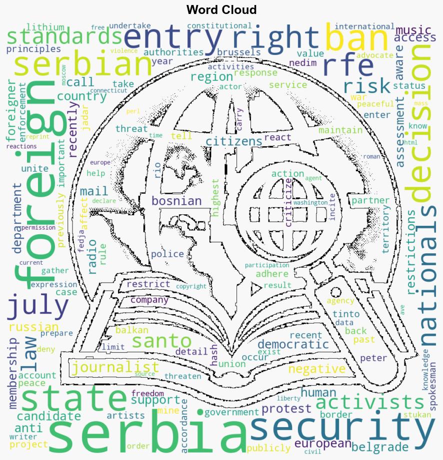 EU US React To Serbia Banning Entry To Certain Foreign Nationals - Globalsecurity.org - Image 1