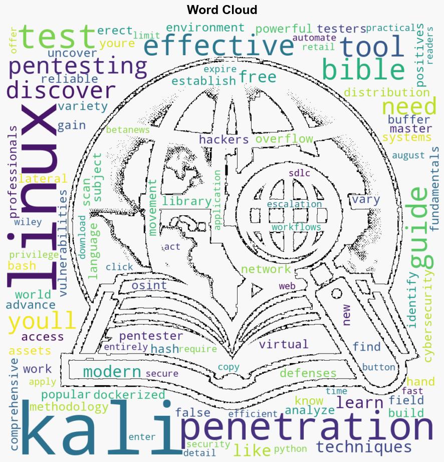 Get Kali Linux Penetration Testing Bible worth 25 for FREE - BetaNews - Image 1