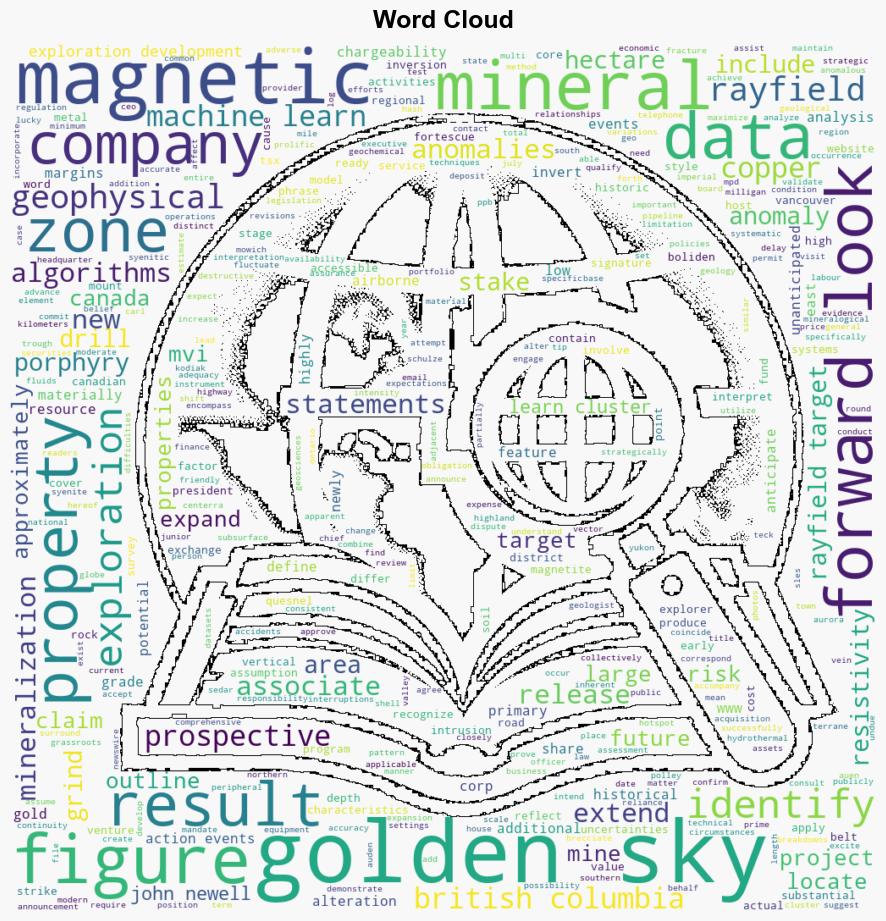 Golden Sky Identifies New Geophysical Targets and Expands the Rayfield CopperGold Property to 50800hectares SouthCentral British Columbia - GlobeNewswire - Image 1