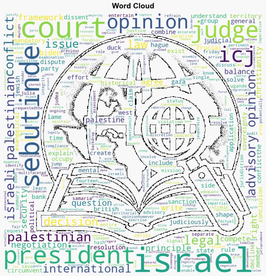 The International Court Of Justices Decision Against Israel - Reason - Image 1