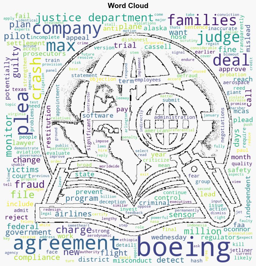 US files details of Boeings plea deal related to plane crashes Its in the hands of a judge now - The Boston Globe - Image 1