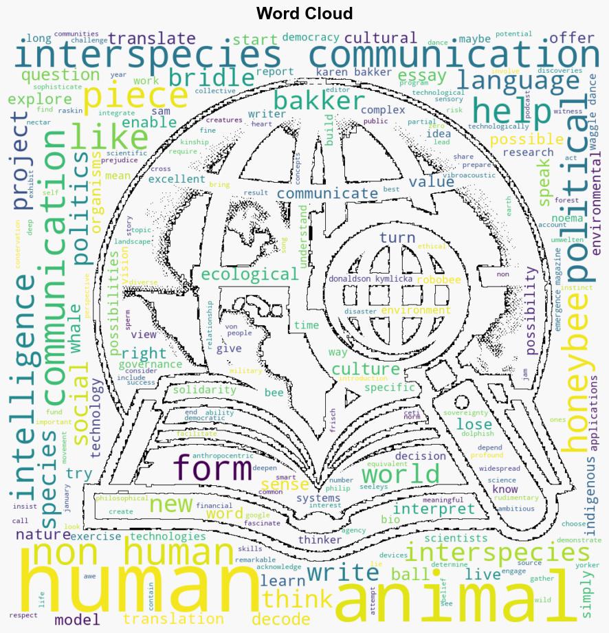 Wild Talk A Reading List On Artificial Intelligence and Interspecies Communication - Longreads.com - Image 1