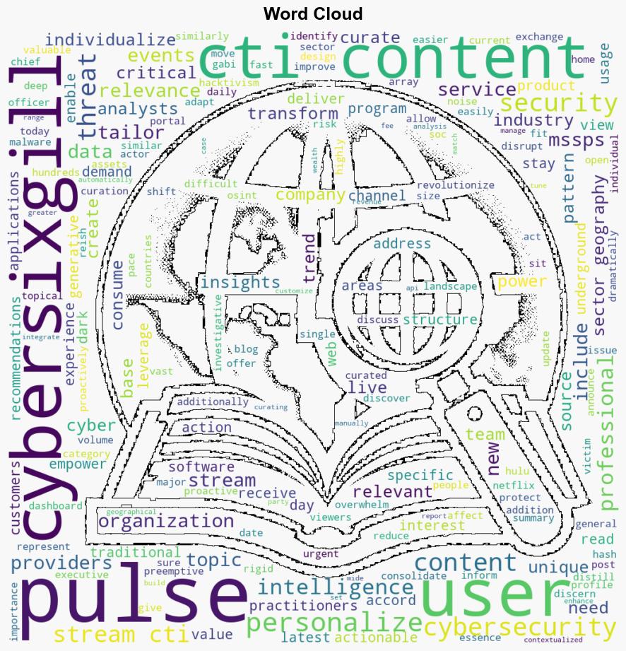 Cybersixgill Introduces Pulse Disrupting Cyber Threat Intelligence with Personalized Content Stream - Vmblog.com - Image 1