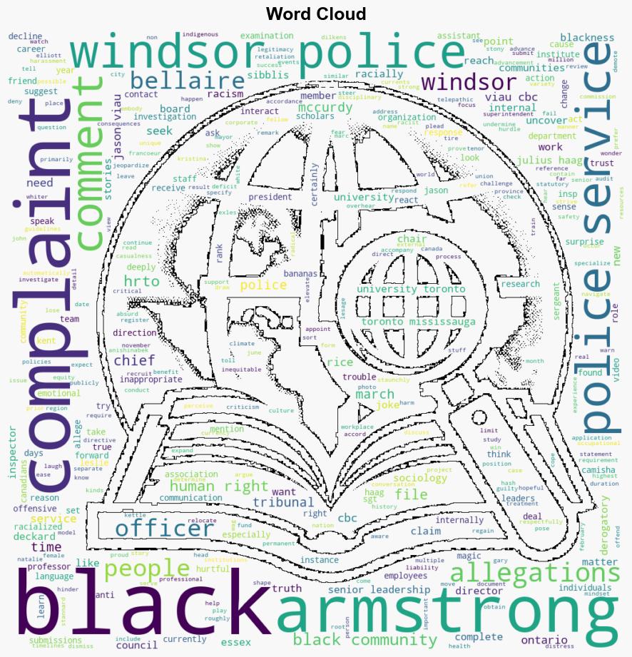 Highranking Black officers rights complaint alleges Windsor police chief made racially derogatory remarks - CBC News - Image 1