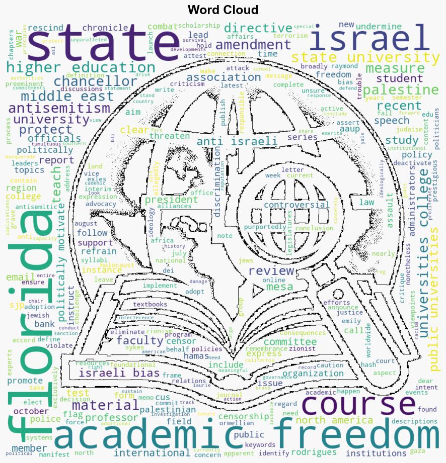 Letter to Florida State University System Protesting the Policing and Censorship of course Materials relating to IsraelPalestine - Juancole.com - Image 1