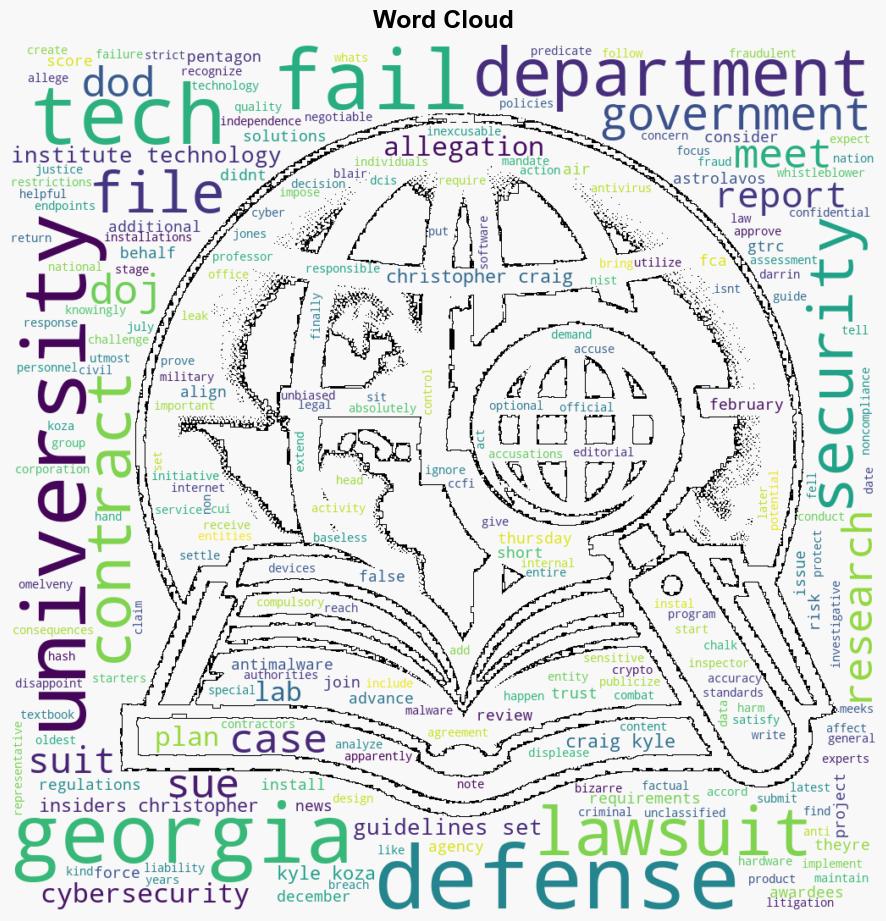 US Justice Department Is Suing Georgia Institute of Technology for Breaching Cybersecurity Guidelines - Techreport.com - Image 1