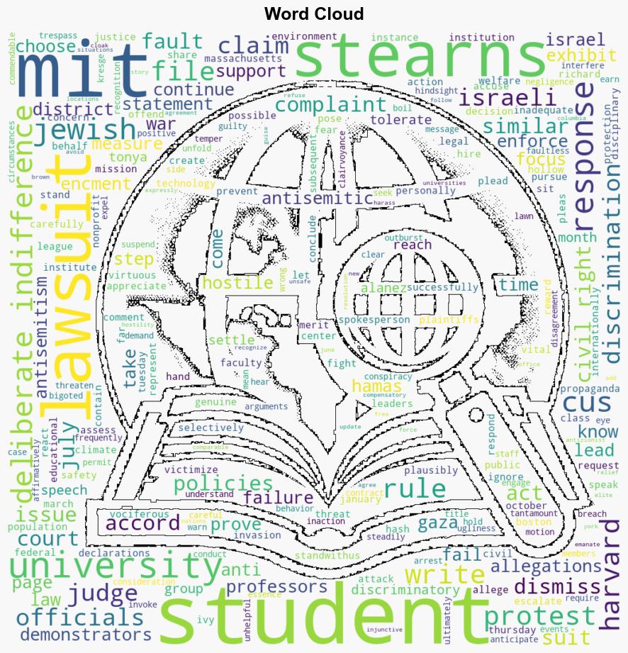 US judge dismisses suit claiming MIT ignored antisemitism on campus - The Boston Globe - Image 1