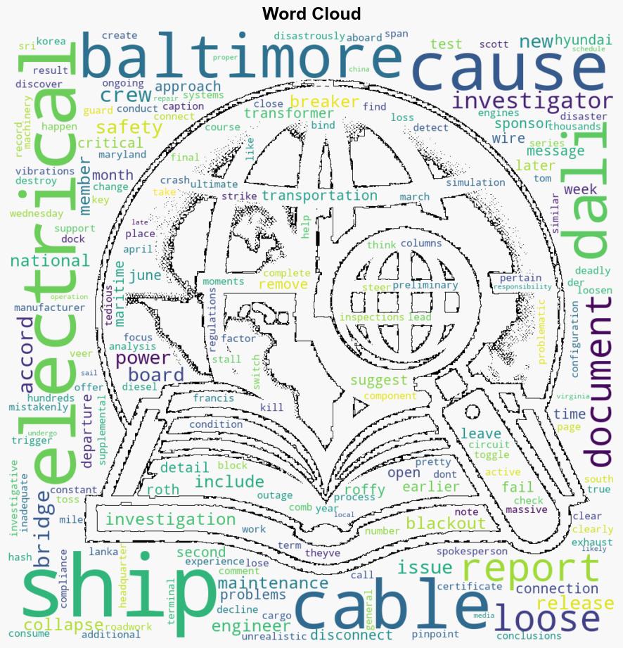 A loose electrical cable is found on ship that caused Baltimore bridge collapse - NPR - Image 1