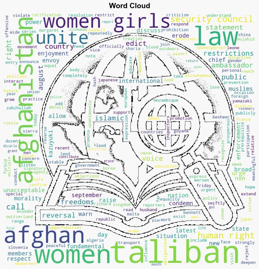 At UN growing calls for reversal of latest Taliban edict against women - Globalsecurity.org - Image 1