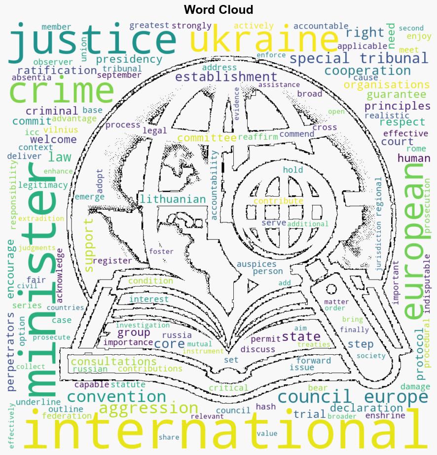 Justice for crimes committed in Ukraine Ministers of Justice discuss legal cooperation and a special tribunal for the crime of aggression - Globalsecurity.org - Image 1