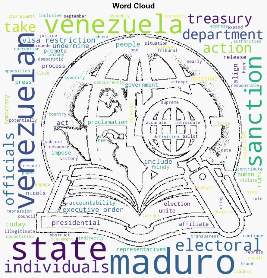 Sanctions and Visa Restrictions on Venezuelan Individuals Aligned with Nicols Maduro in Response to Electoral Fraud - Globalsecurity.org - Image 1