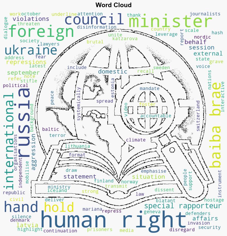 The Foreign Minister at the UN Human Rights Council Russias domestic repressions go hand in hand with its external aggression against Ukraine - Globalsecurity.org - Image 1