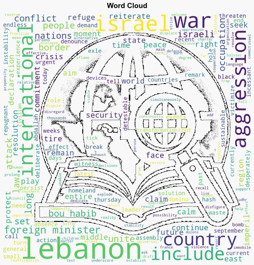 At this very moment the future of Lebanons people is imperiled Foreign Minister tells UN - Globalsecurity.org - Image 1