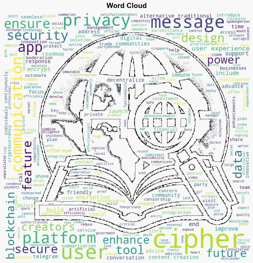 Ciphered Launches as the Ultimate Encrypted OnChain Telegram Alternative Amid Growing Privacy Concerns - GlobeNewswire - Image 1