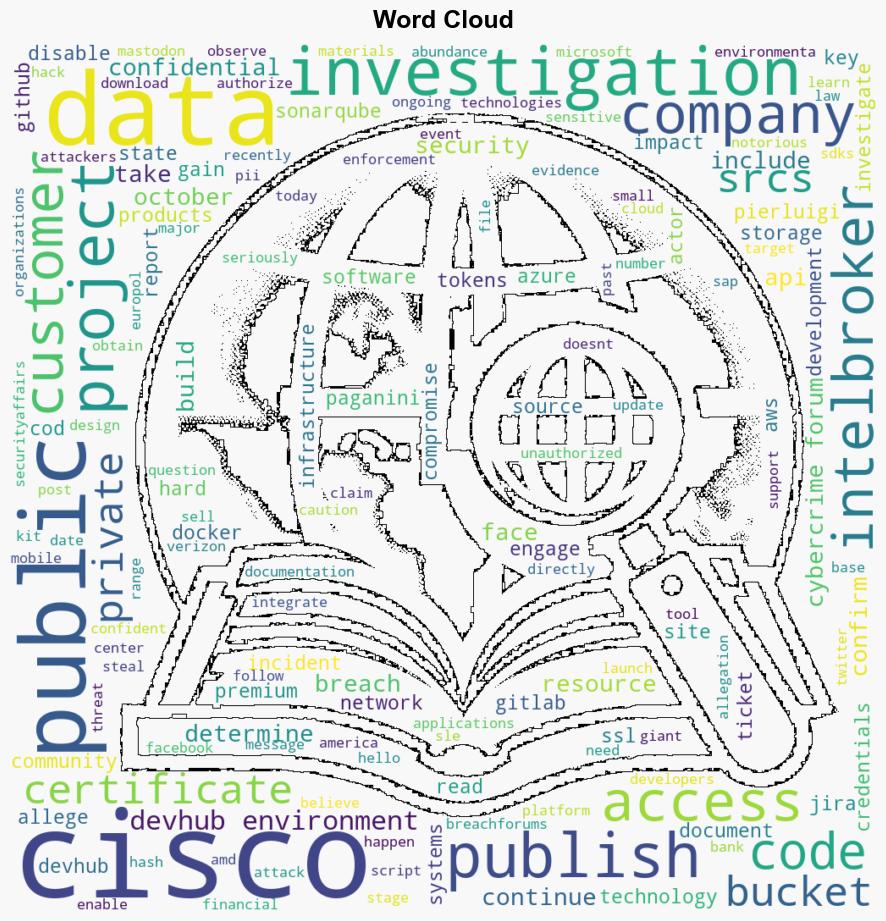 Cisco states that data published on cybercrime forum was taken from publicfacing DevHub environment - Securityaffairs.com - Image 1