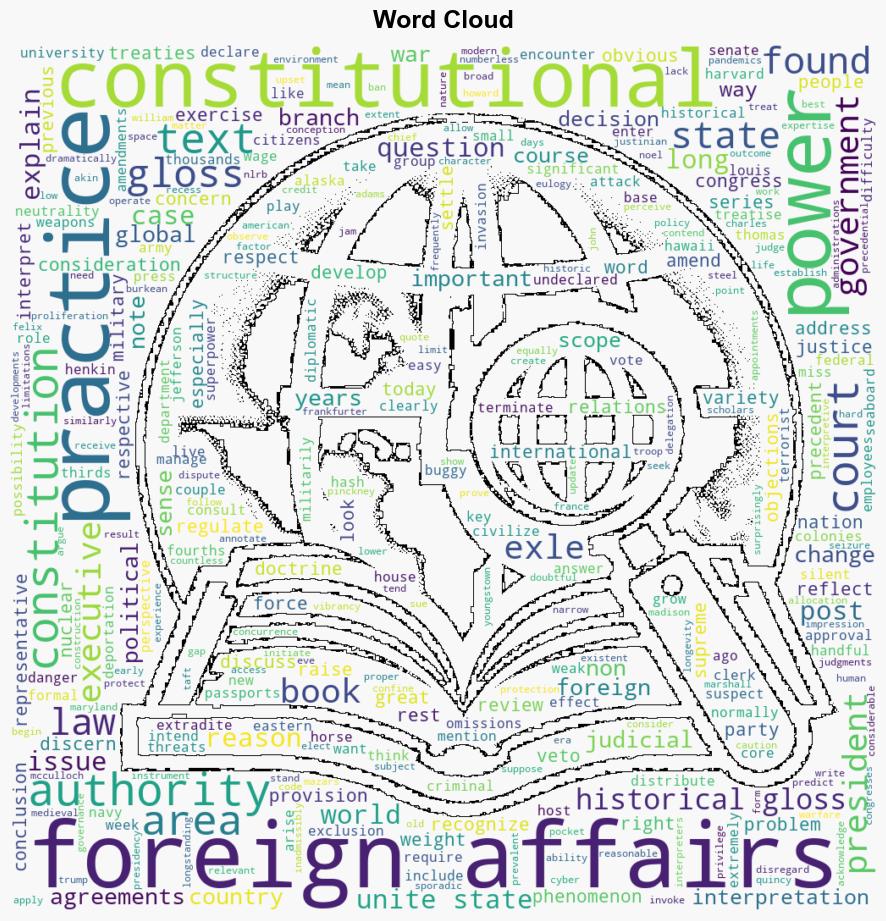 Curtis Bradley New Book on Historical Gloss and Foreign Affairs Part I - Reason - Image 1