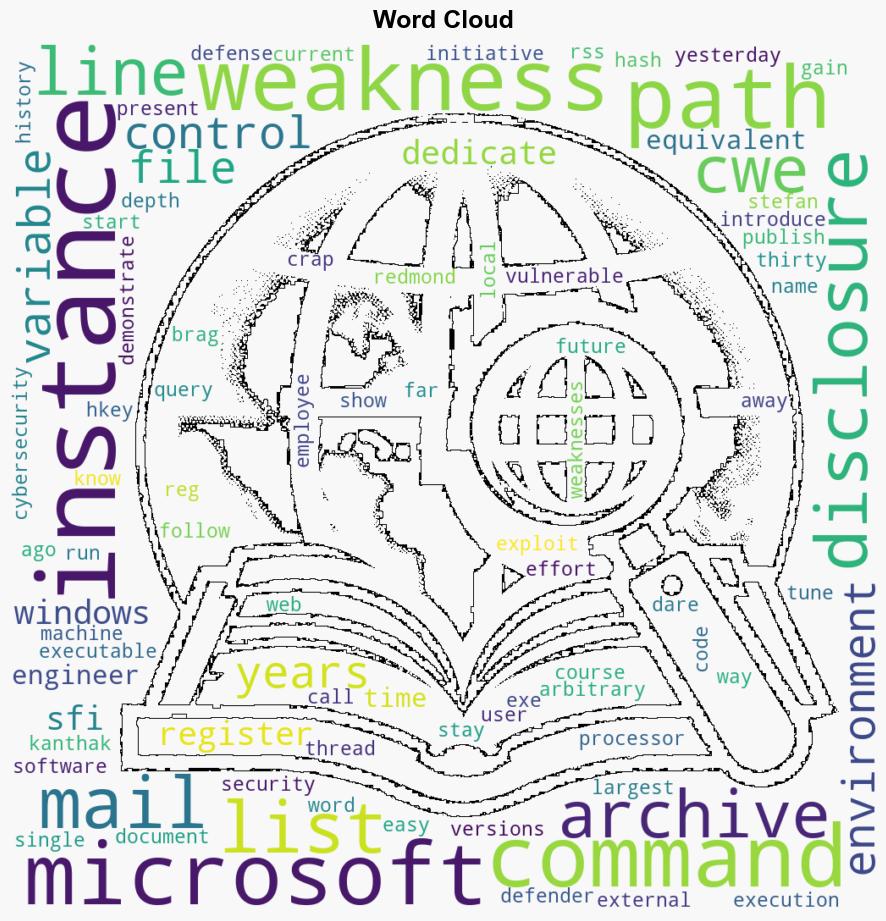 Defense in depth the Microsoft way part 88 a SINGLEcommand line shows about 20 000 instances of CWE73 - Seclists.org - Image 1