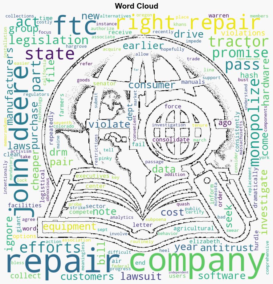 FTC Investigating John Deere Over Right To Repair Violations - Techdirt - Image 1