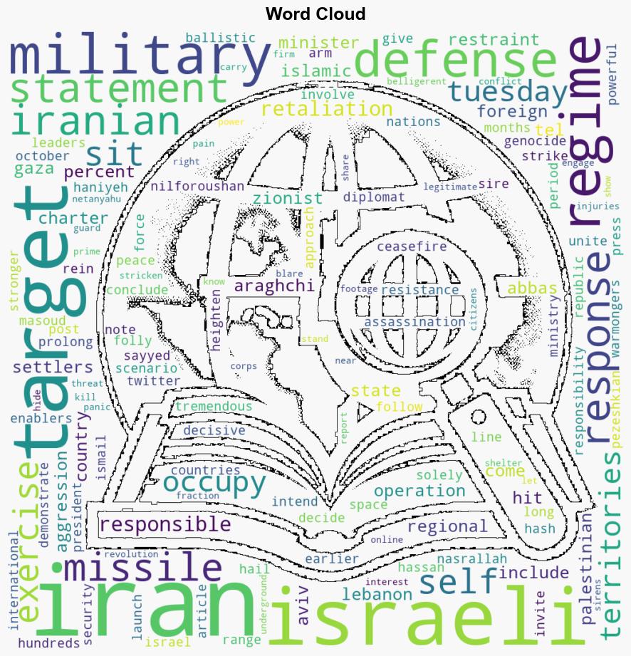 Iran exercised selfdefense under UN Charter by targeting Israeli military sites FM - Globalsecurity.org - Image 1