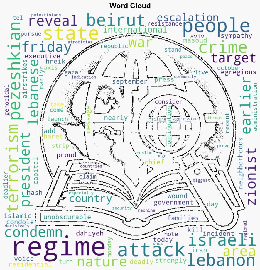 Pezeshkian Attacks on Beirut once again revealed nature of Israeli regimes state terrorism - Globalsecurity.org - Image 1