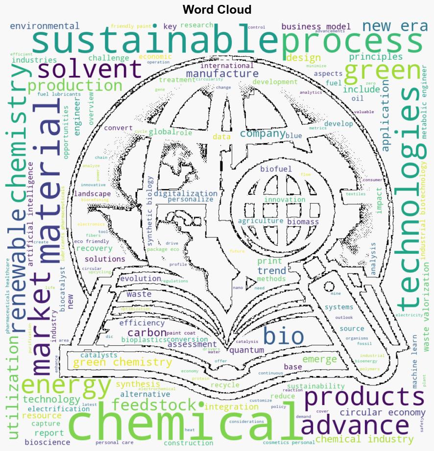 Sustainable Chemicals Global Market Report 20252035 The Dawn of a New Era Sustainable Feedstocks Green Chemistry Circular Economy Electrification and Digitalization - GlobeNewswire - Image 1