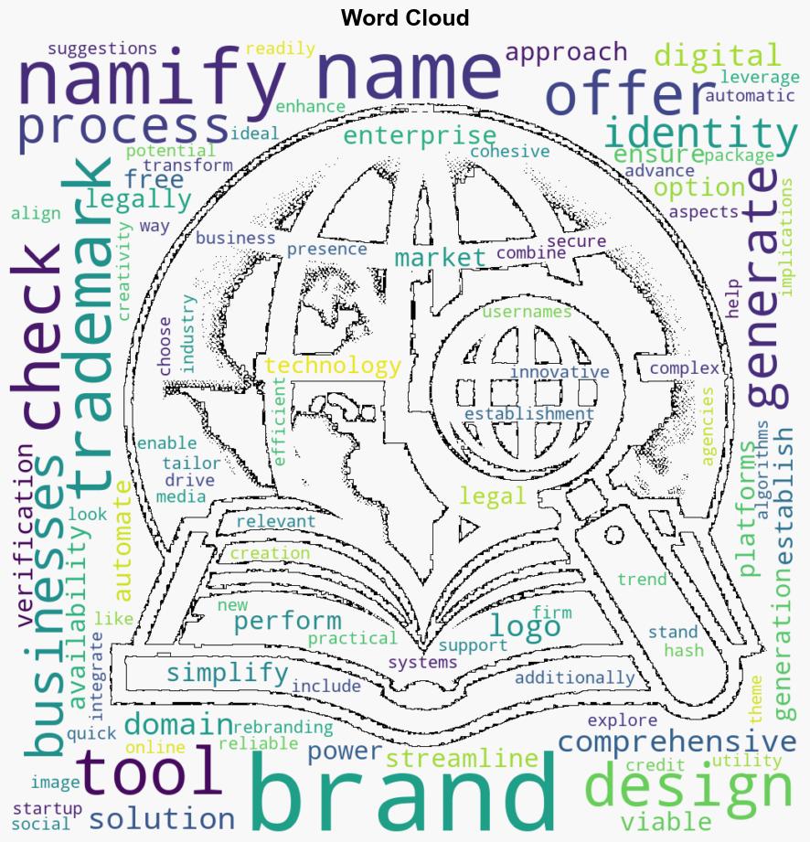 AI Brand Naming Tools Namify AI Generates Brand Names and Checks Trademarks and Domains TrendHuntercom - Trendhunter.com - Image 1