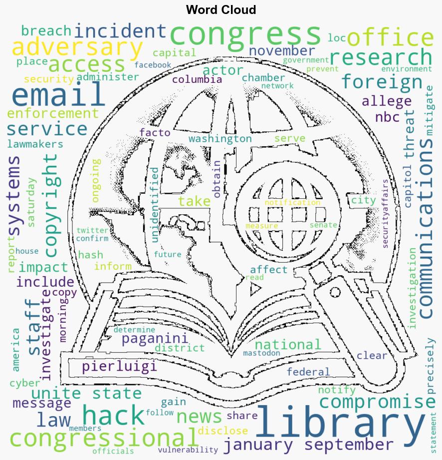 Foreign adversary hacked email communications of the Library of Congress says - Securityaffairs.com - Image 1