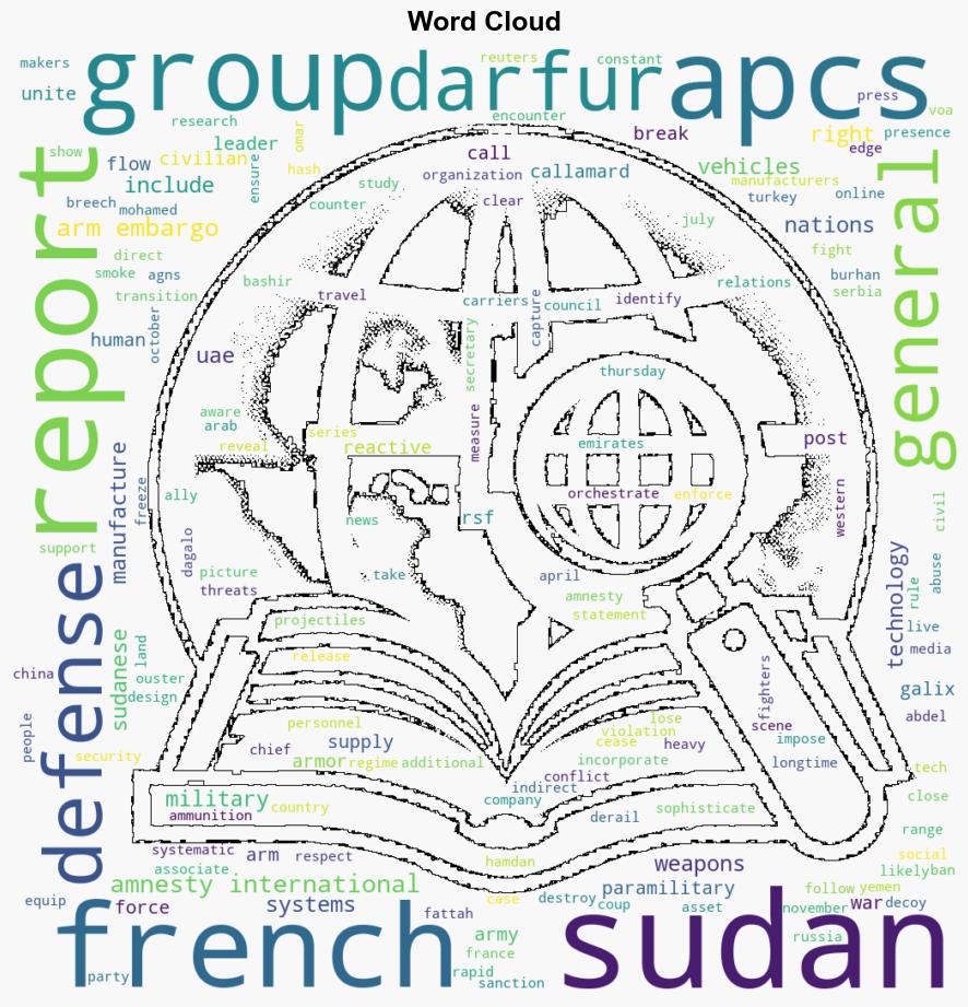 French military tech used in Sudan rights group reports - Globalsecurity.org - Image 1