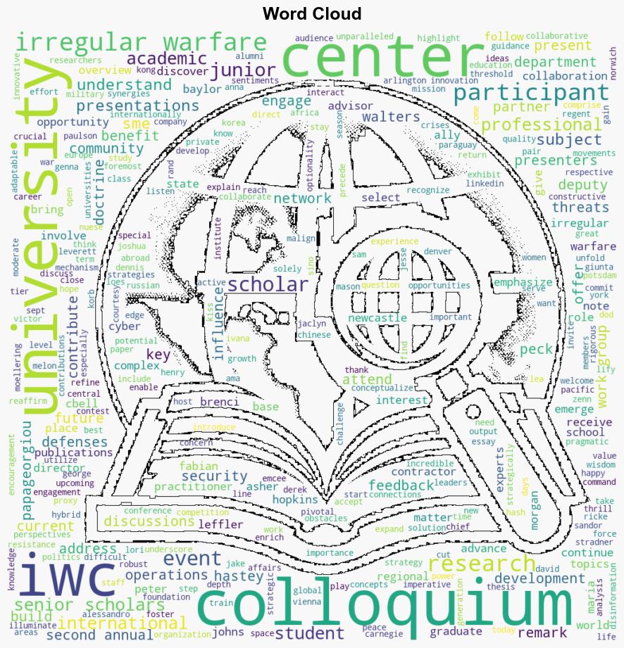 IWC Hosts 2nd Annual Irregular Warfare Colloquium Featuring 15 Academic Institutions - Soldiersystems.net - Image 1