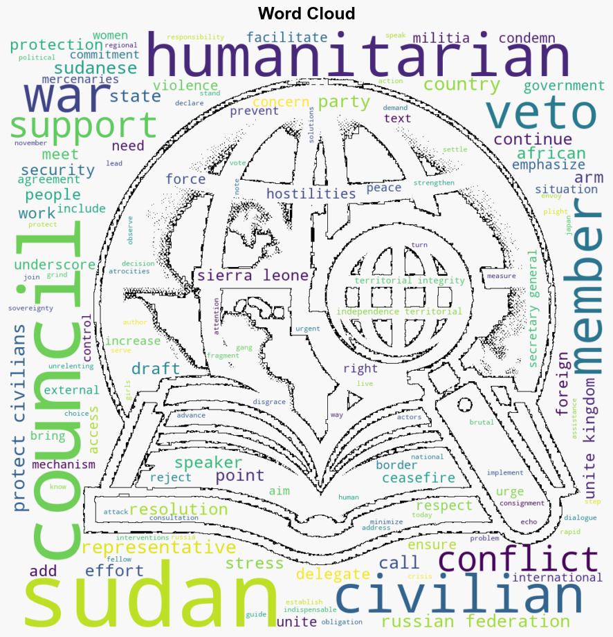 Russian Federation Vetoes Security Council Resolution Aimed at Strengthening Measures to Protect Civilians Increase Humanitarian Aid Access in Sudan - Globalsecurity.org - Image 1