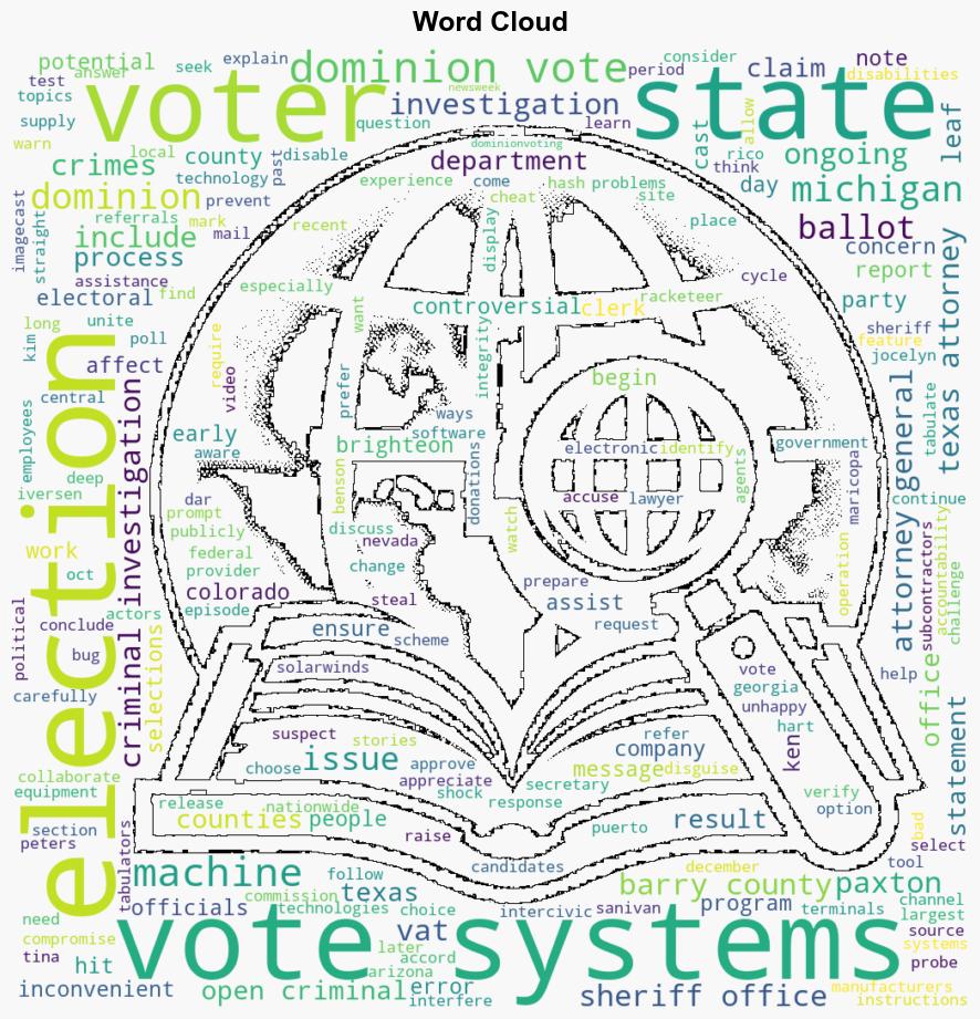 Texas AG Ken Paxton has opened a CRIMINAL INVESTIGATION into Dominion Voting Systems for potential electionrelated crimes - Naturalnews.com - Image 1