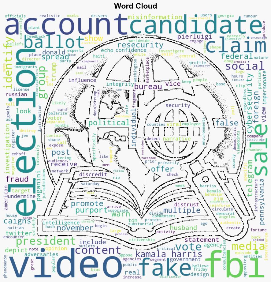 US Election 2024 FBI warning about fake election videos - Securityaffairs.com - Image 1