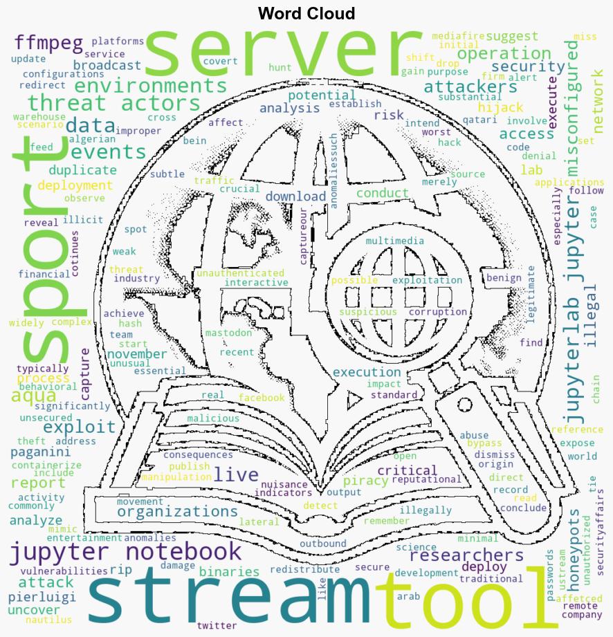 Unsecured JupyterLab and Jupyter Notebooks servers abused for illegal streaming of Sports events - Securityaffairs.com - Image 1