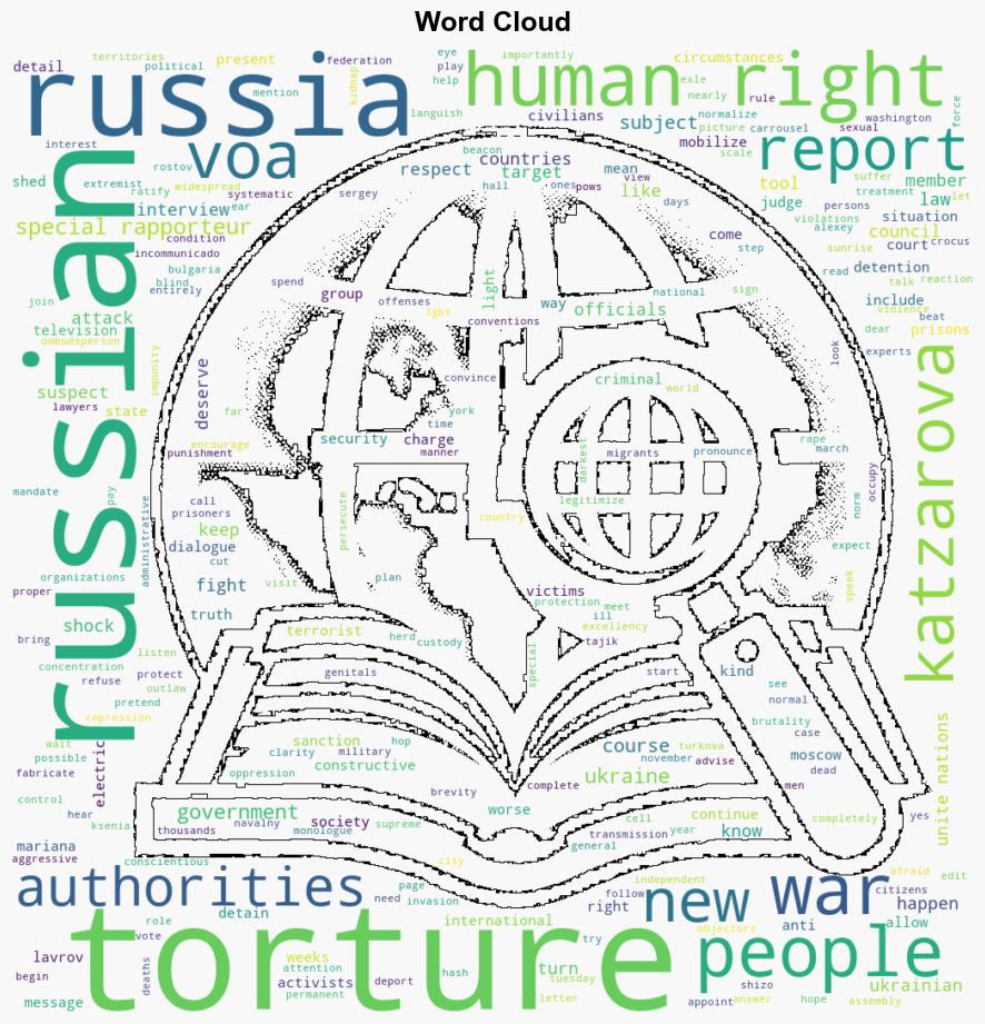 VOA Interview UN special rapporteur details Russias statesanctioned torture - Globalsecurity.org - Image 1