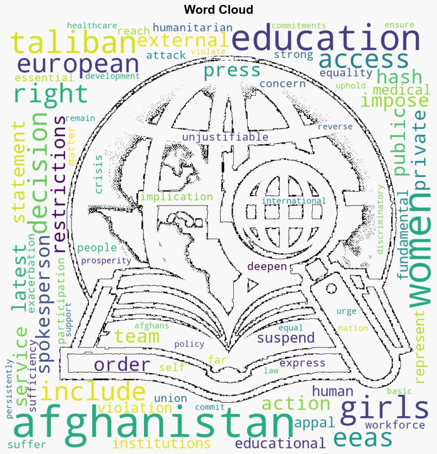 Afghanistan Statement by the Spokesperson on latest restrictions imposed by the Taliban on women and girls - Globalsecurity.org - Image 1