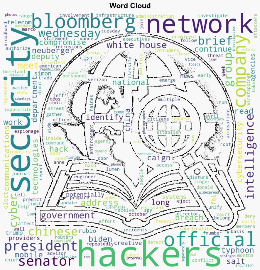 Chinese Hackers Breached Eight US Telecom Providers White House Says - Insurance Journal - Image 1