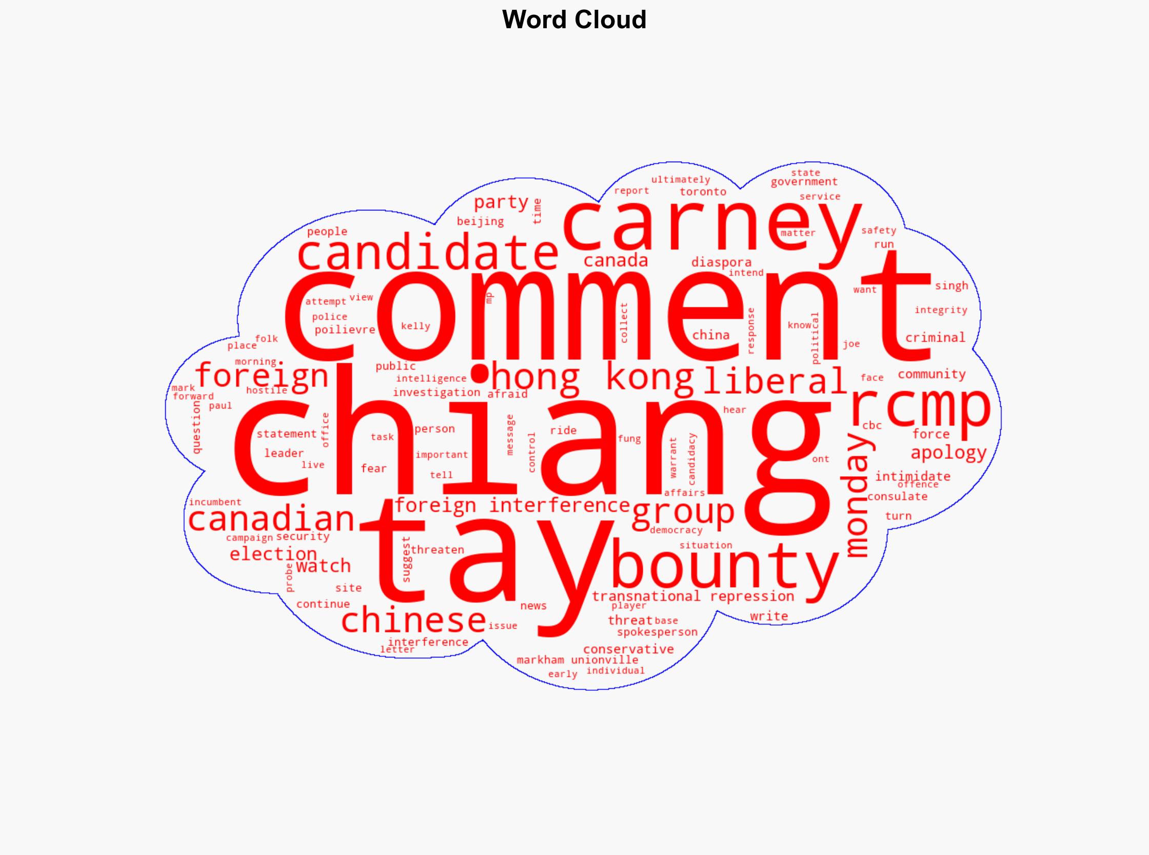 Carney standing by candidate Paul Chiang who suggested Conservative be turned over to China for bounty - Yahoo Entertainment - Image 1