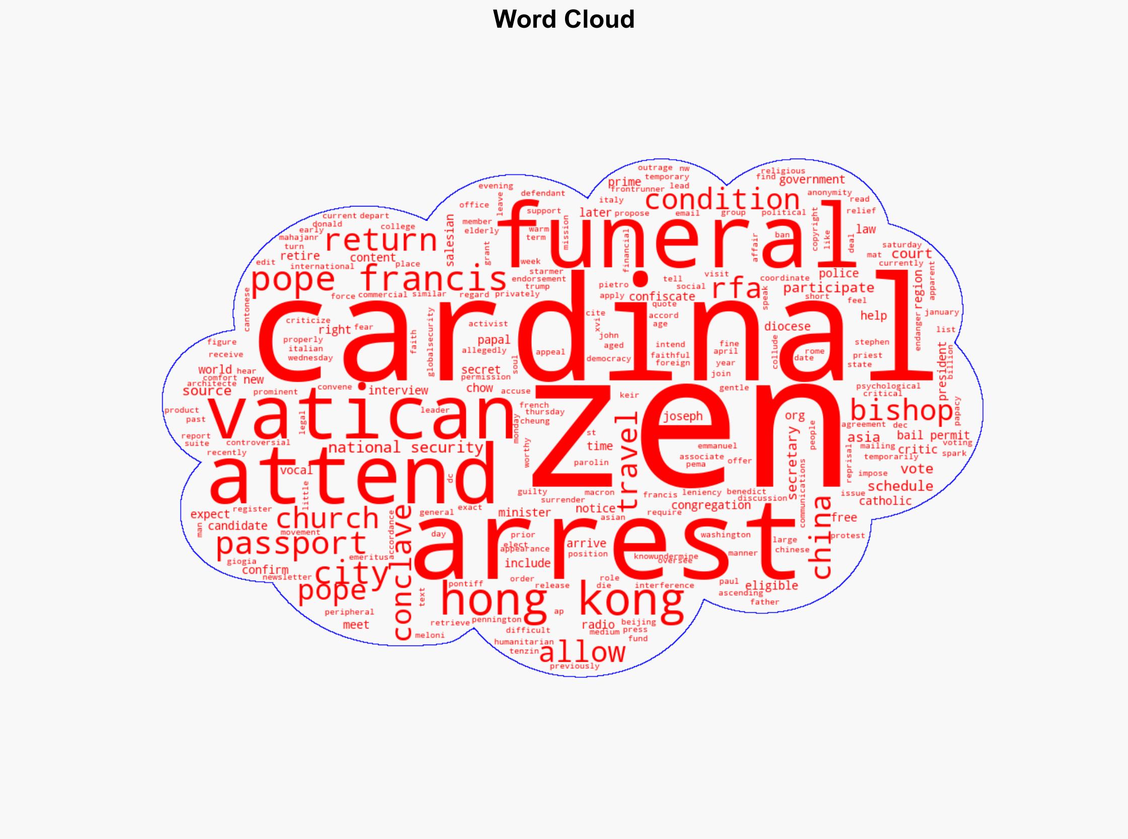 Hong Kong permits vocal China critic cardinal to attend Pope Francis's funeral - Globalsecurity.org - Image 1