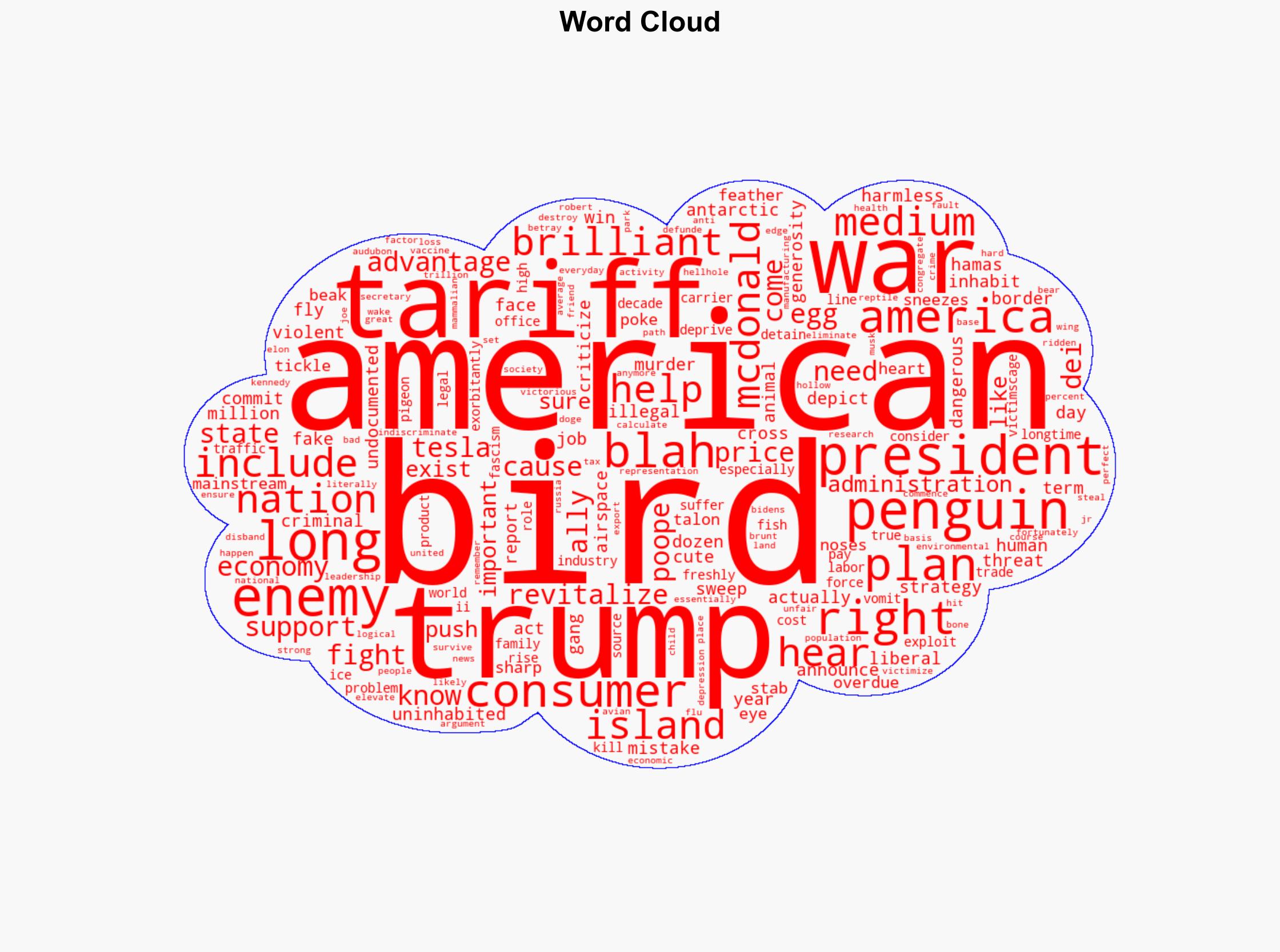 President Trumps Tariffs Will Help America Win the War Against Birds - Mcsweeneys.net - Image 1