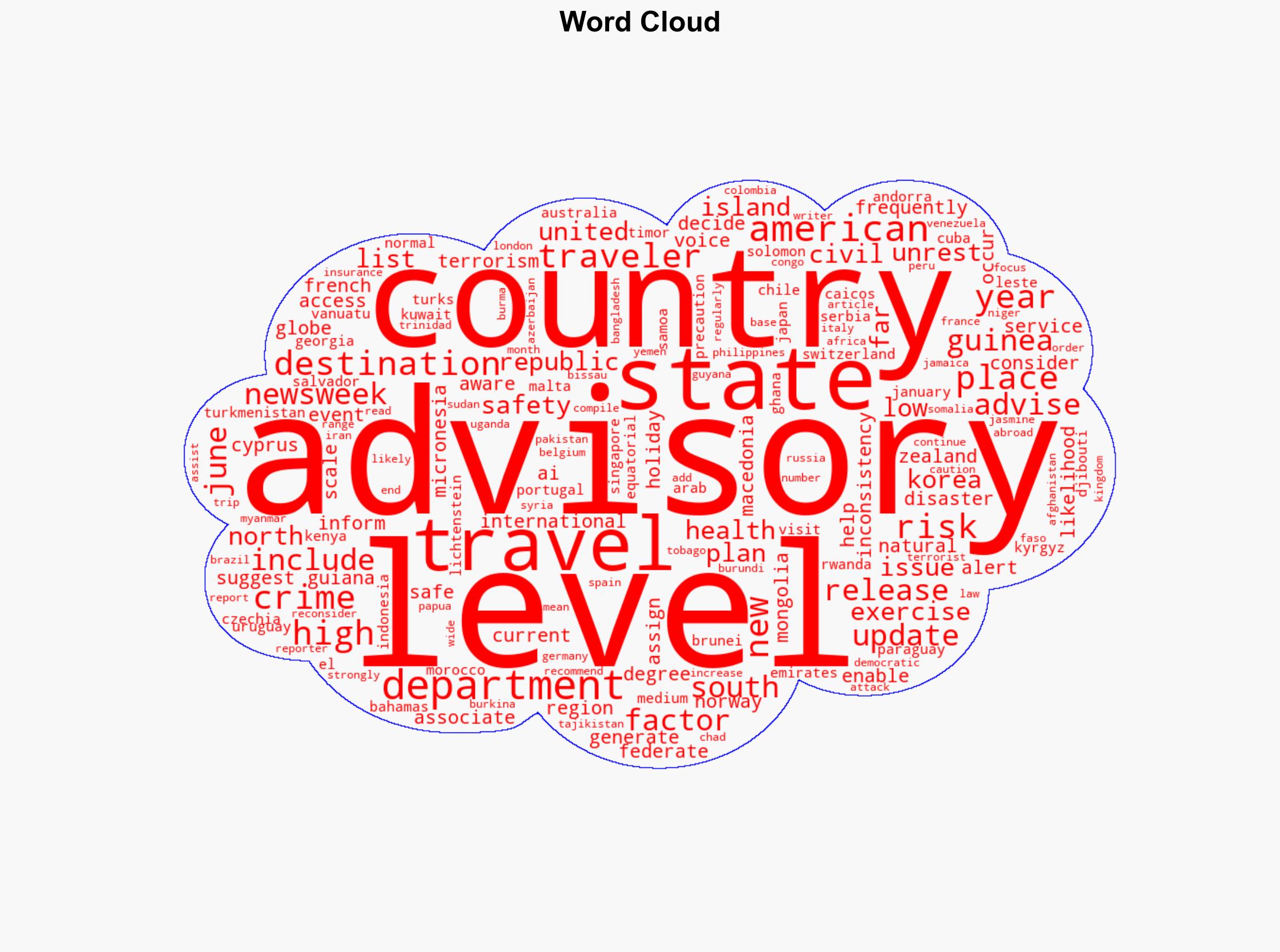 Full List of US Travel Warning Updates for June 2025 - Newsweek - Image 1